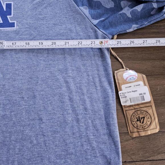 LA Dodgers Blue Camo Pullover Long Sleeve T-Shirt Men's Size 2XL - Picture 7 of 8